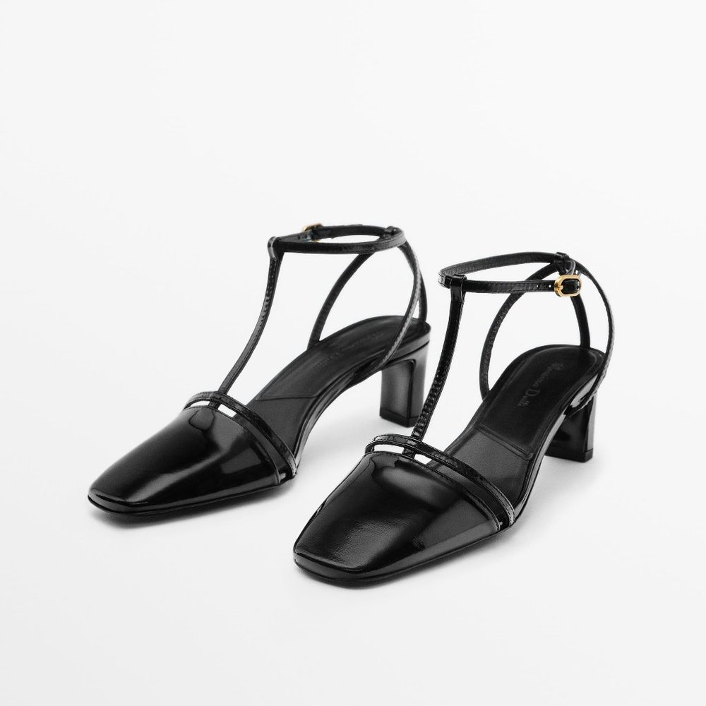 Massimo Dutti LEATHER VAMP HIGH-HEEL SHOES